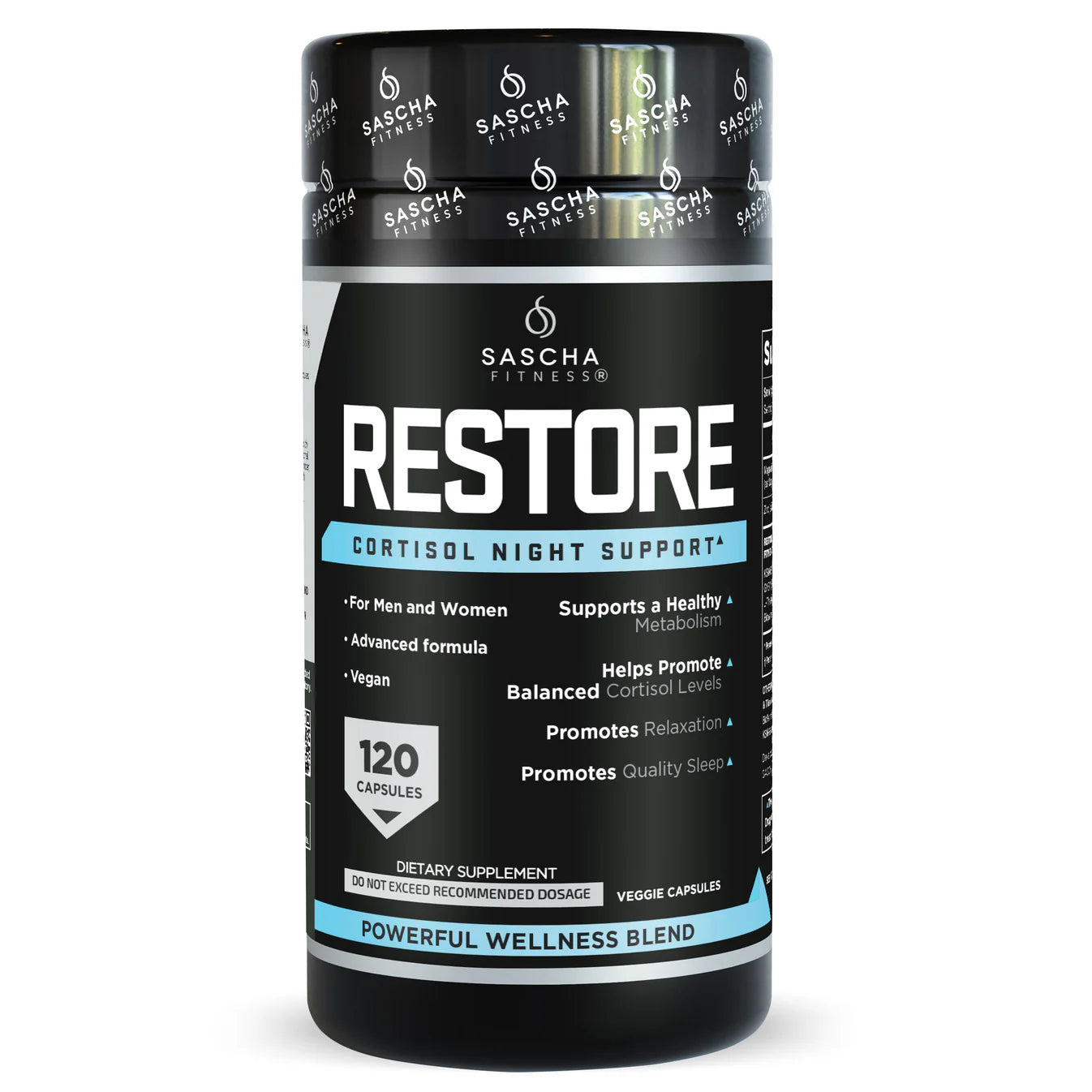 Sascha Fitness RESTORE Cortisol Night Support