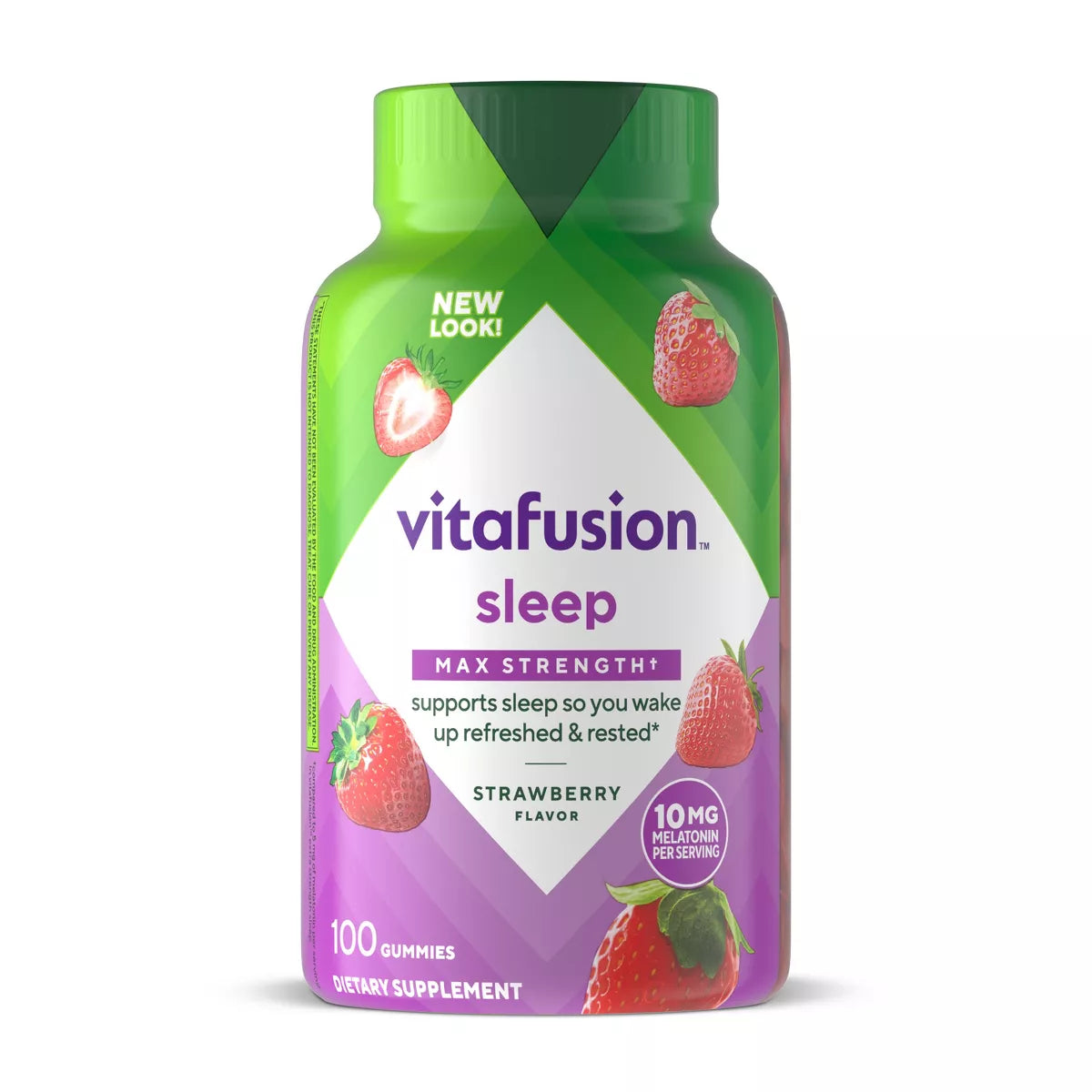 Vitafusion Max Strength Melatonin Gummies for Sleep Support - 100ct