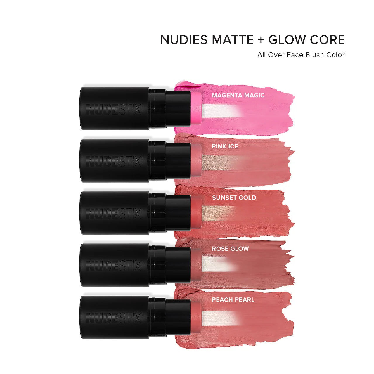 NUDESTIX Nudies Matte + Glow Core All Over Face Plumping Peptide Blush
