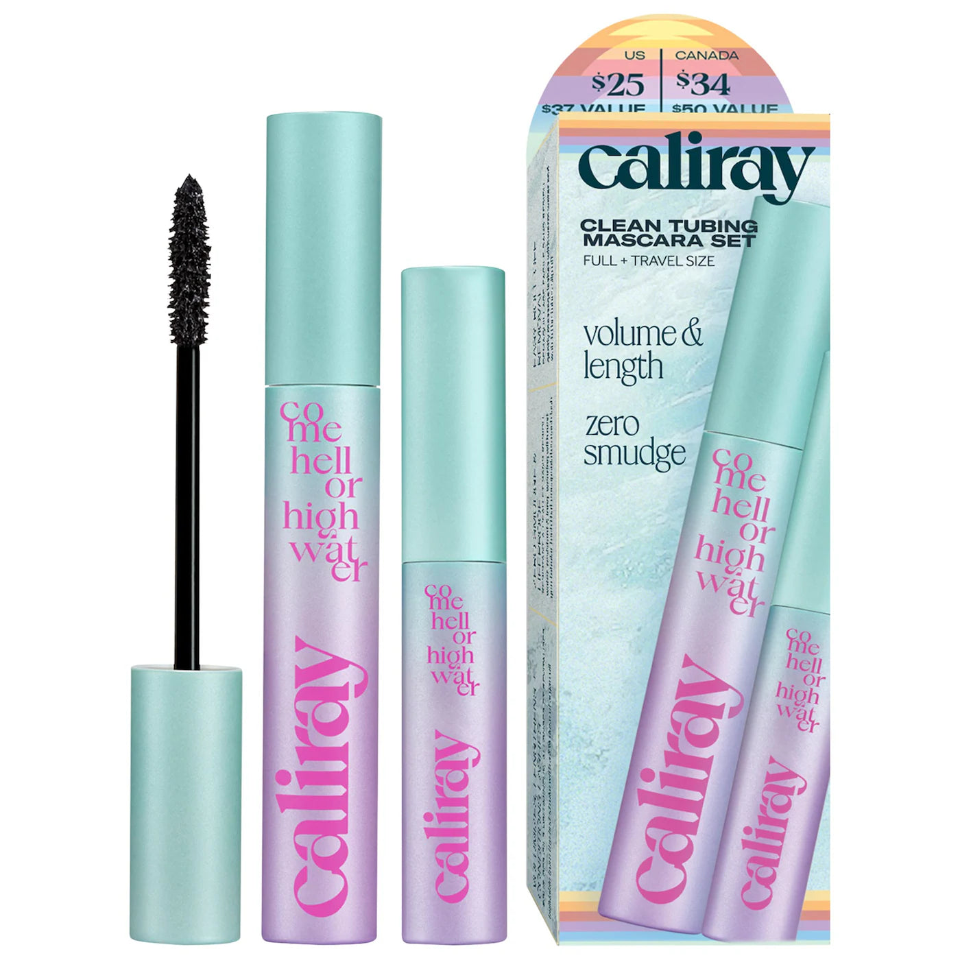 caliray Come Hell or High Water Clean Tubing Mascara Set