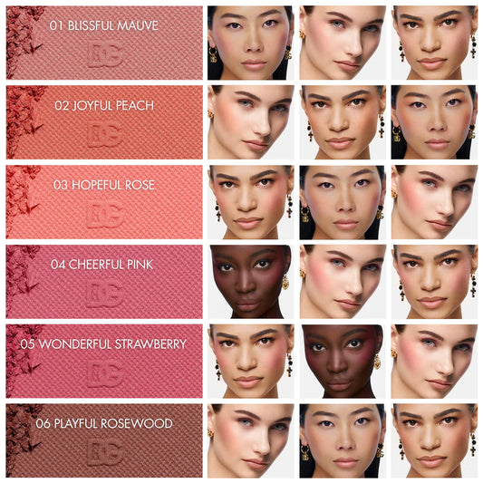 Dolce&Gabbana Cheeks&Eyes Match Long-Lasting Powder Blush with Italian Raspberry