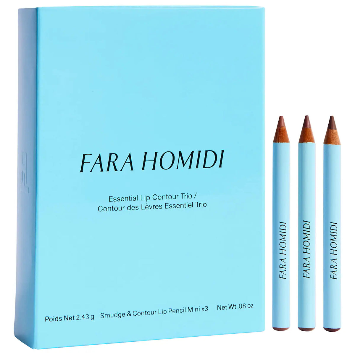 Fara Homidi Mini Essential Lip Liner Contour Trio Makeup Gift Set
