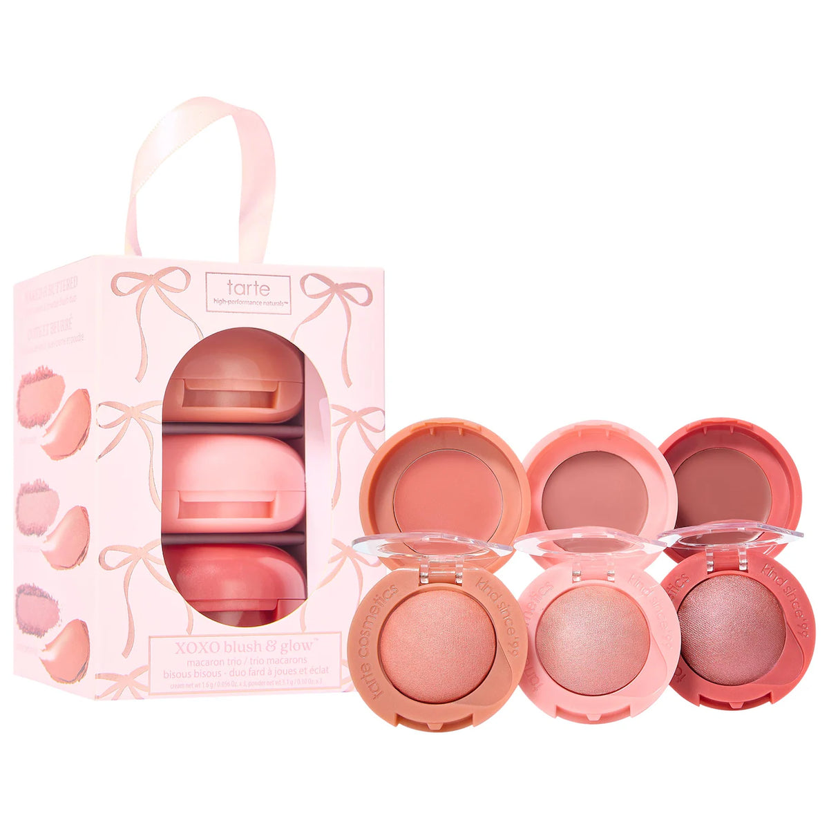 tarte xoxo blush & glow macaron set