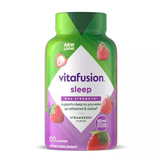 Vitafusion Max Strength Melatonin Gummies for Sleep Support - 100ct