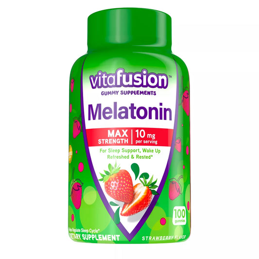 Vitafusion Max Strength Melatonin Gummies for Sleep Support - 100ct