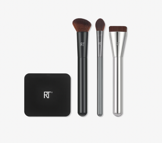 Real Techniques Chrome Era It's Giving Base Makeup Brush Set