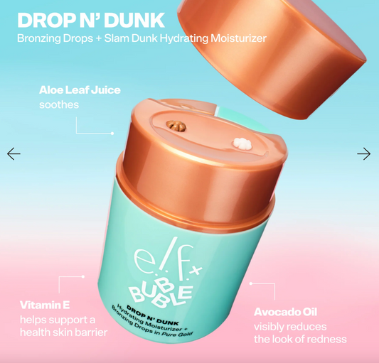 e.l.f. + Bubble Drop N' Dunk Hydrating Moisturizer + Bronzing Drops