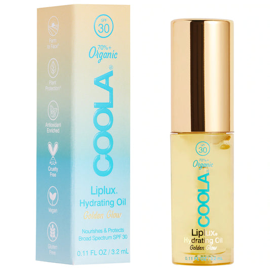 COOLA Liplux Hydrating Lip Oil Sunscreen with SPF 30, Jojoba Oil and Vitamin E