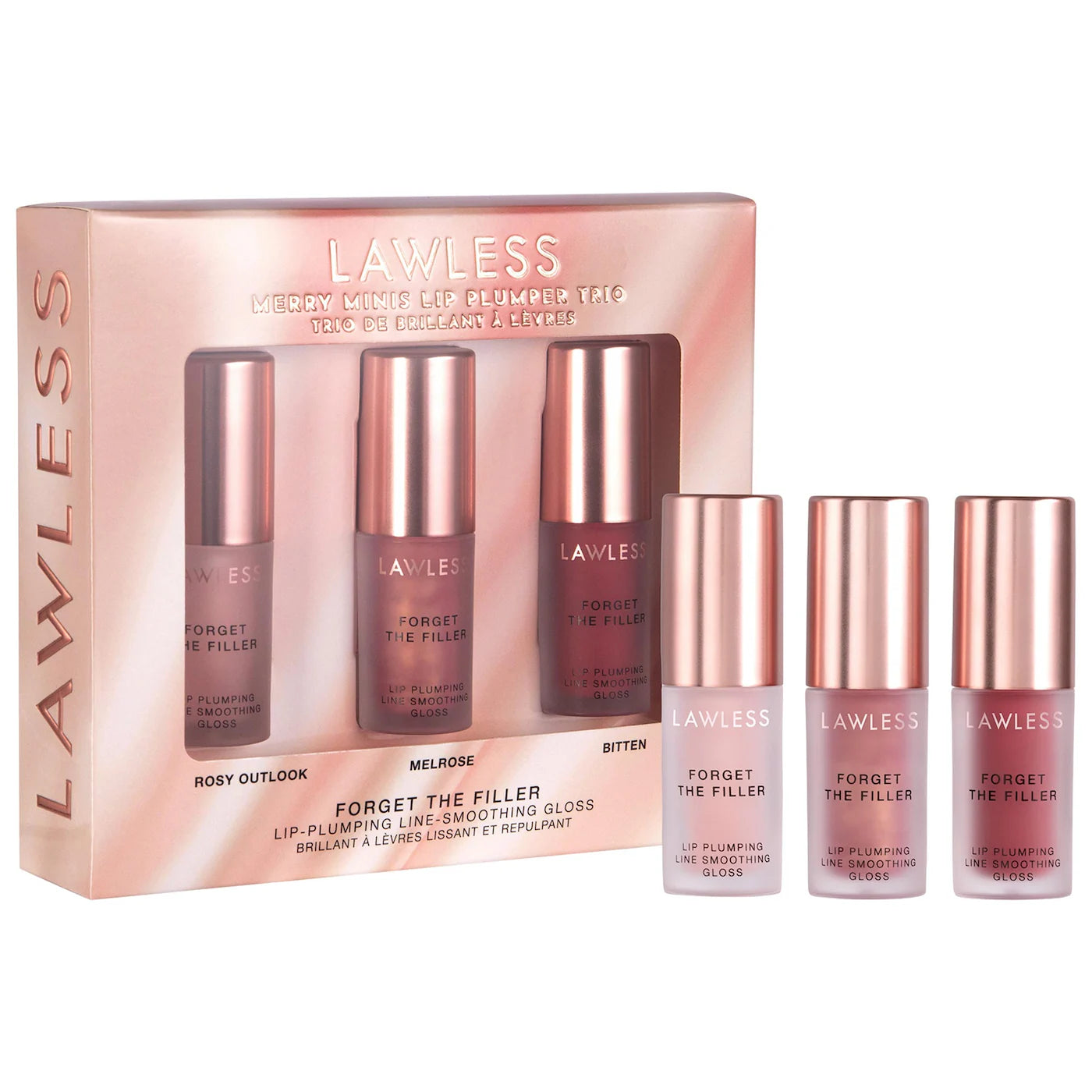 LAWLESS Merry Minis Lip Plumper Gloss Trio Set