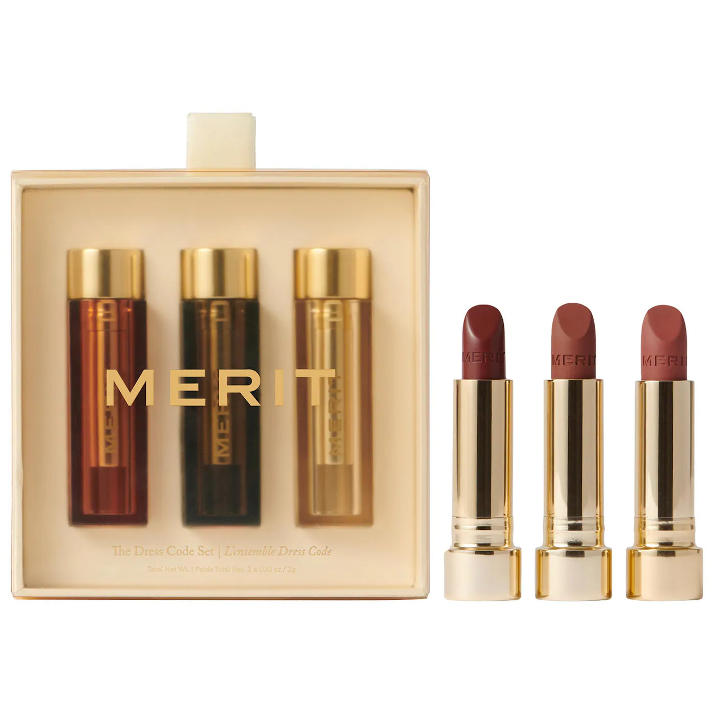 MERIT The Dress Code Lipstick Set