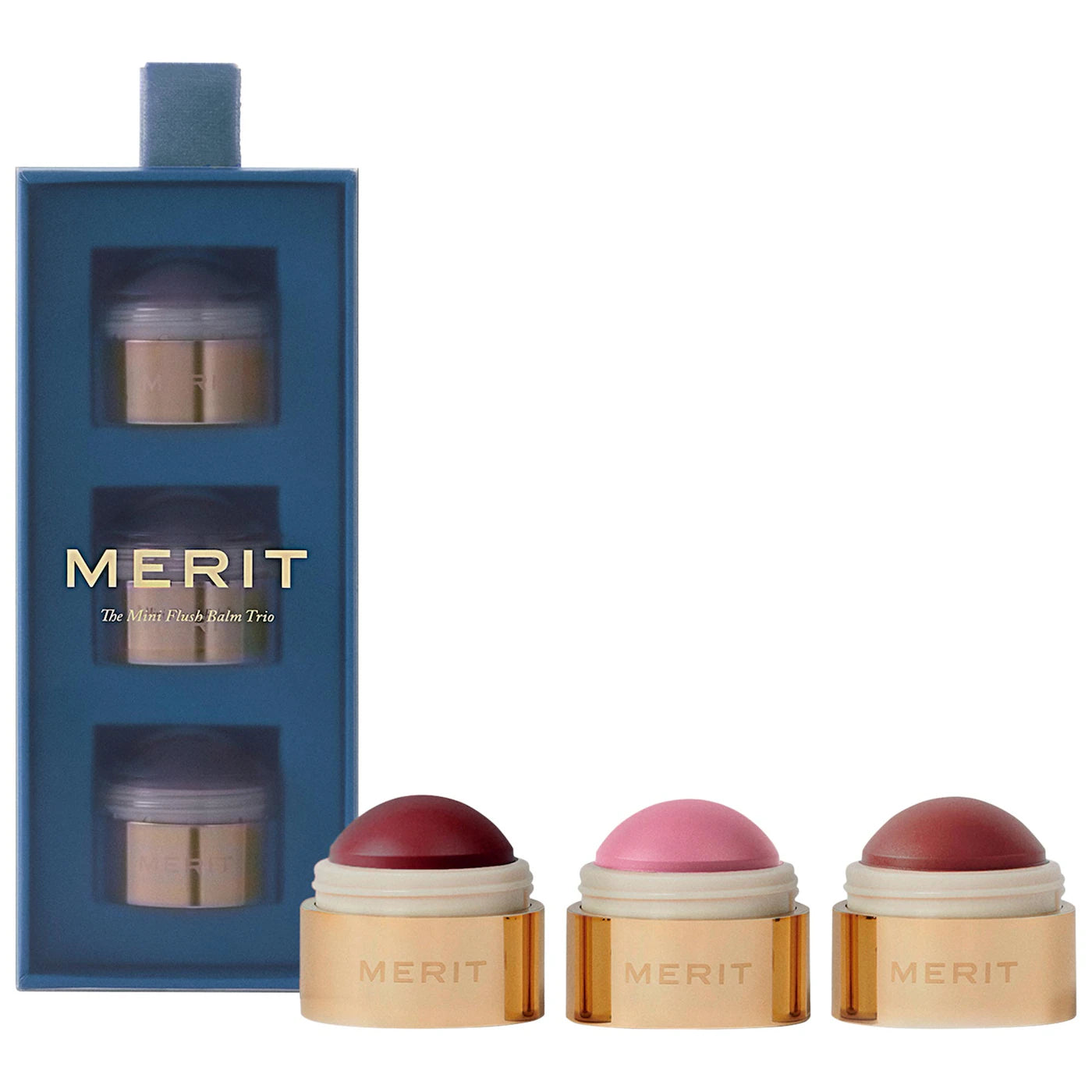 MERIT Mini Flush Balm Cream Blush Trio Set