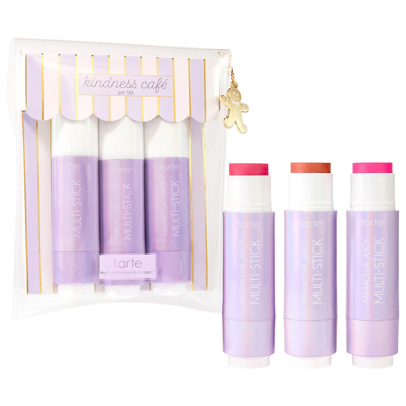 tarte cheek soufflé maracuja juicy blush and lip multi-stick trio