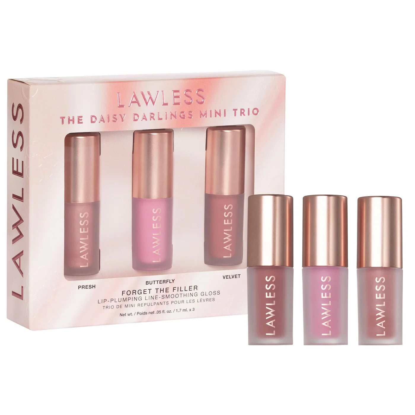 LAWLESS Mini Daisy Darlings Lip-Plumping Lip Gloss Trio