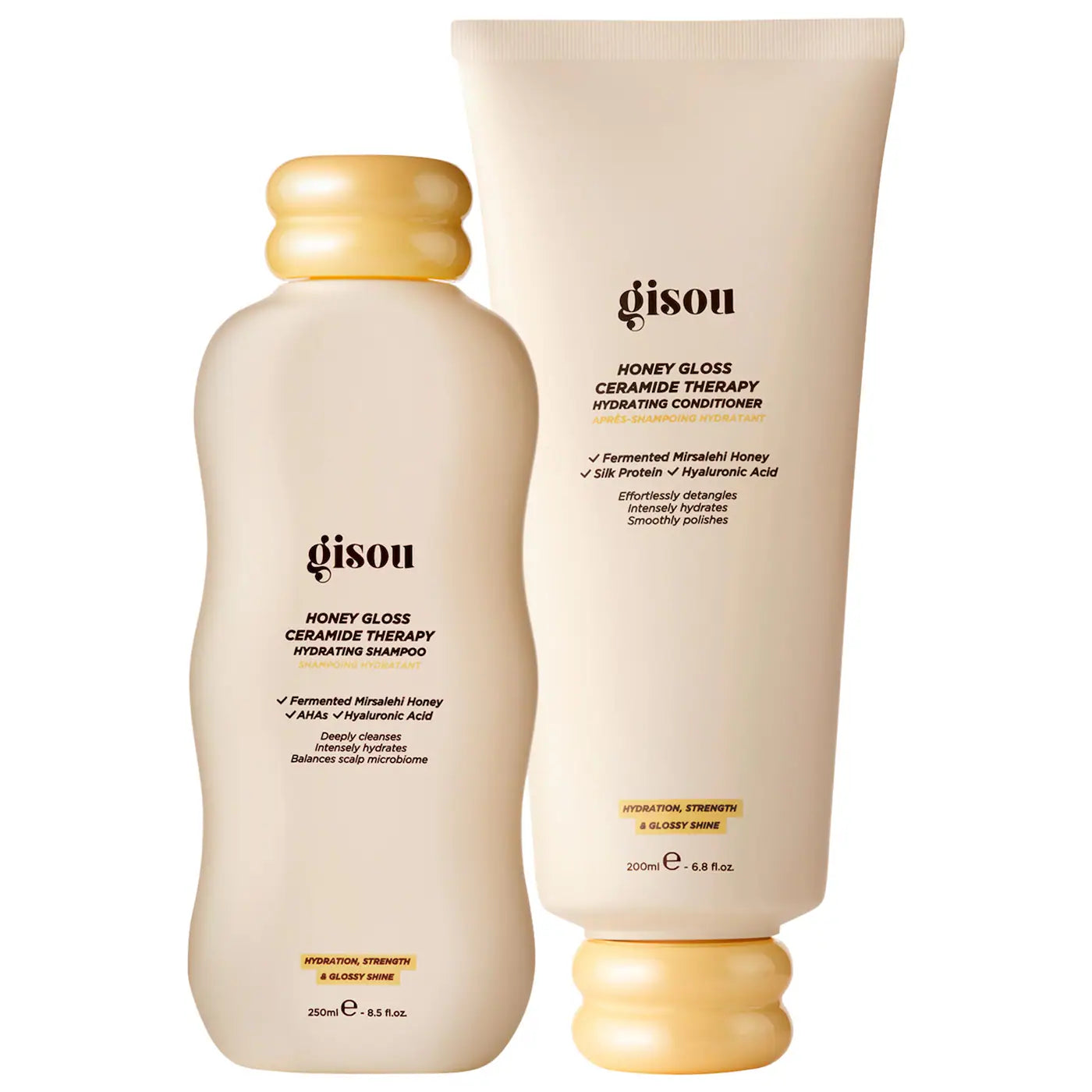 Gisou  Honey Gloss Ceramide Therapy Hydrating Shampoo & Conditioner Duo