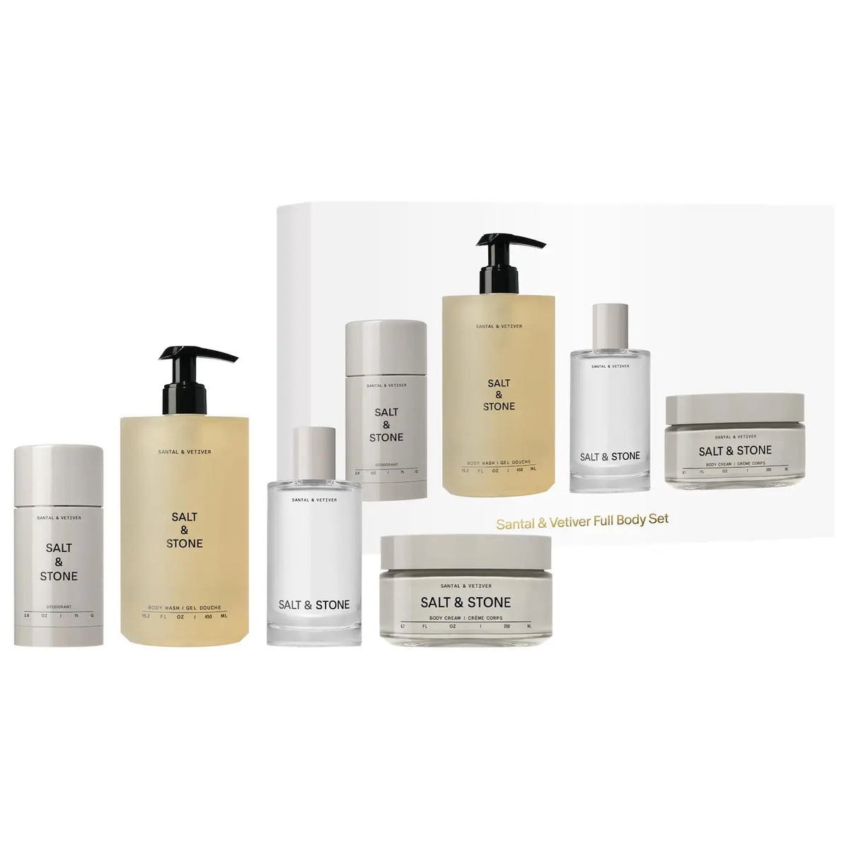 Salt & Stone Santal & Vetiver Holiday Body Essentials Gift Set
