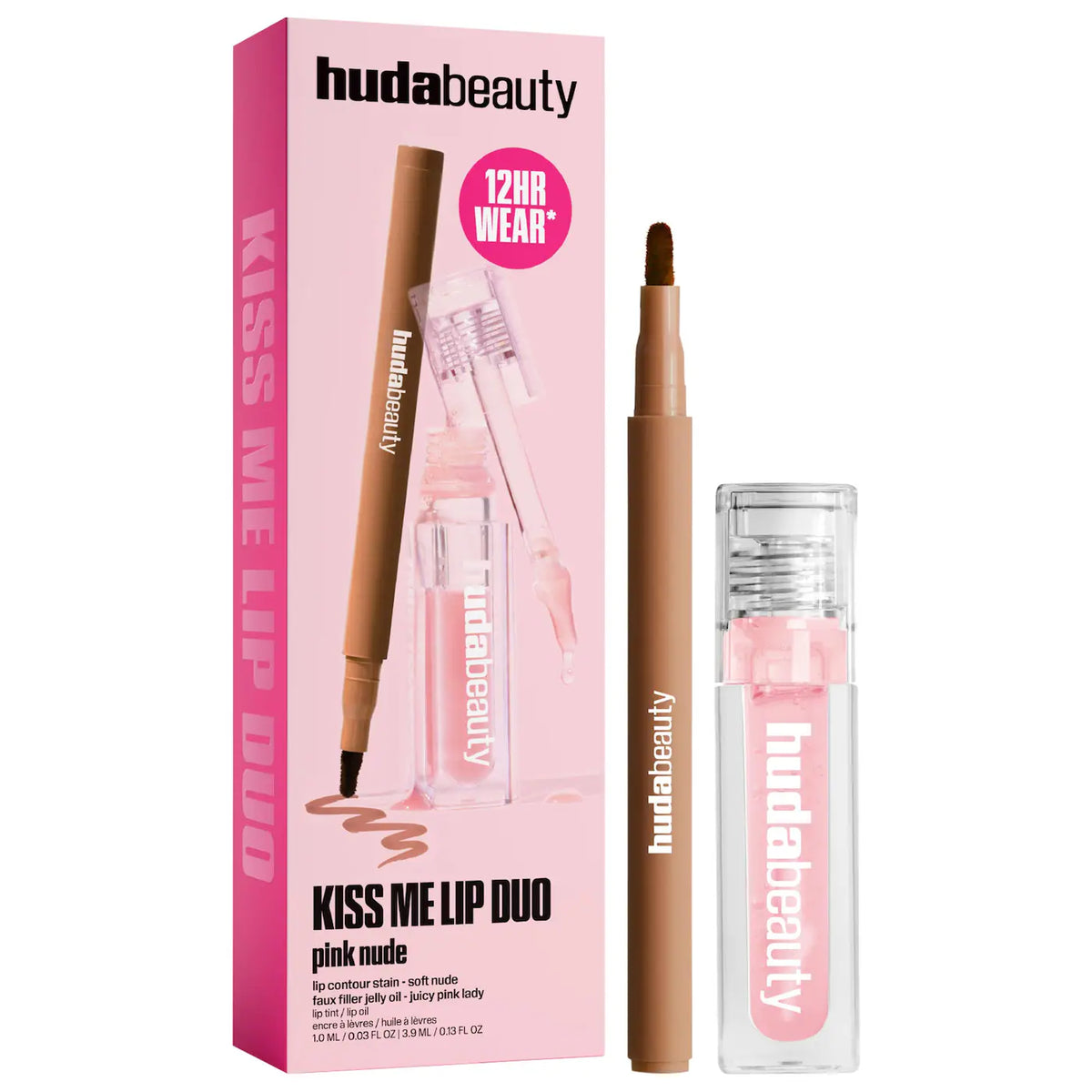 HUDA BEAUTY Kiss Me Lip Contour Stain and Lip Jelly Gift Set