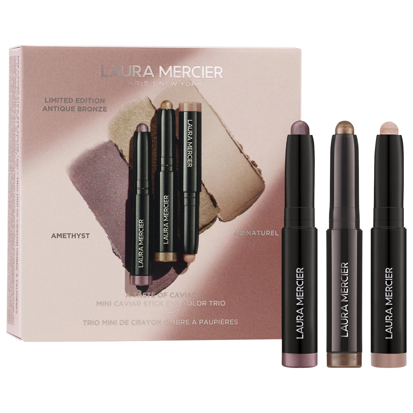 Laura Mercier A Taste of Caviar Mini Caviar Stick Eye Shadow Trio Gift Set