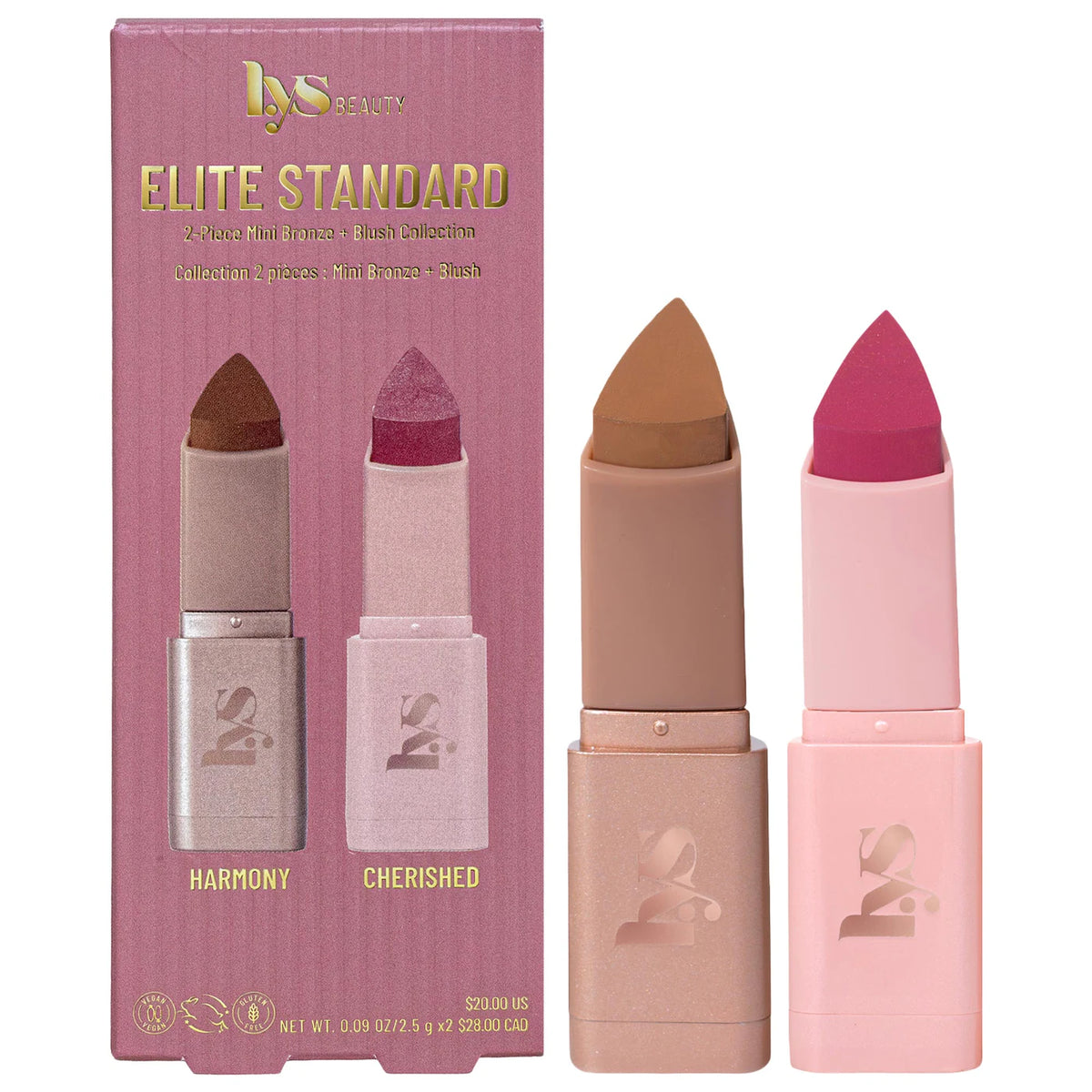LYS Beauty Mini Elite Standard 2-piece Bronze + Blush Collection