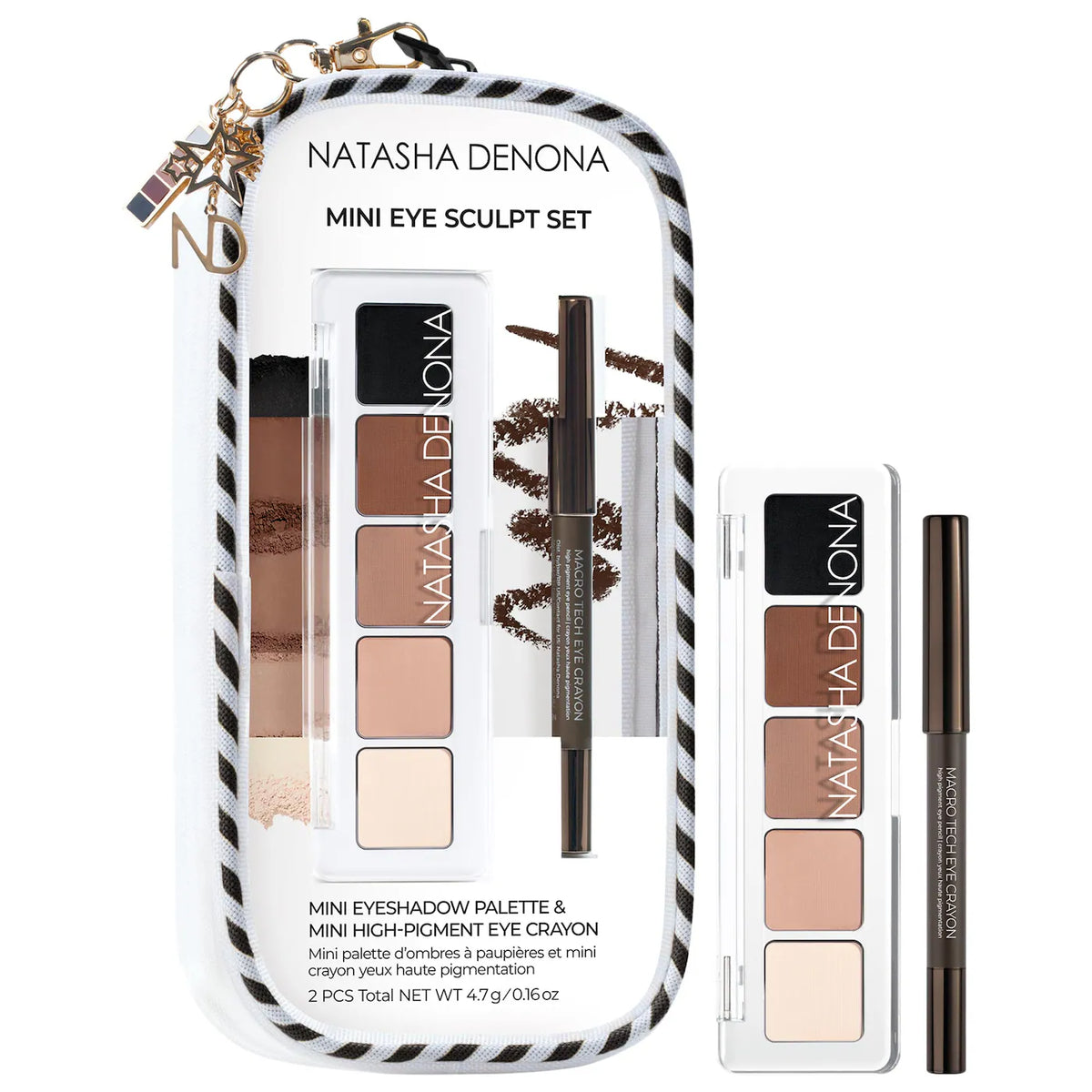 NATASHA DENONA Mini Eye Sculpt Eyeshadow Palette & Eye Crayon Pencil Duo Makeup Gift Set
