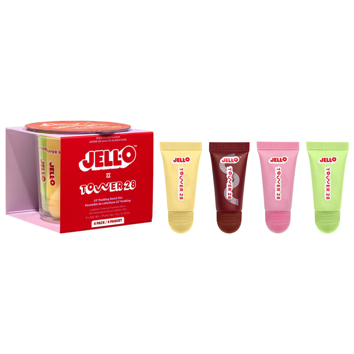 Tower 28 Beauty JELL-O™  X TOWER 28 Lil' Pudding Mini Lip Softie Gift Set