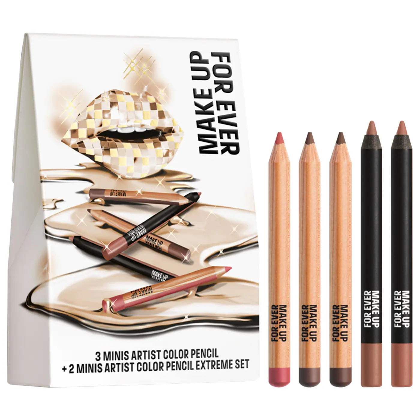 MAKE UP FOR EVER Mini Artist Color Pencil Original & Extreme Long-lasting Lip Liner Set